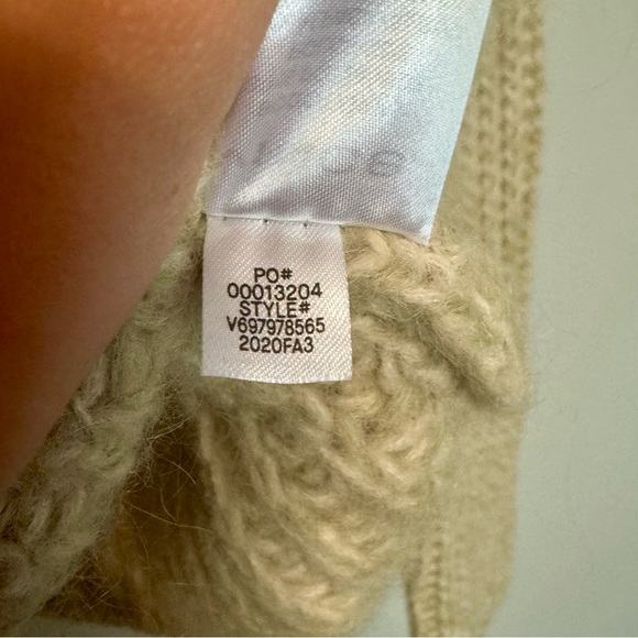 VINCE Marled Shaker Stitch Raglan Sleeve Pullover Fisherman Sweater - Picture 7 of 9